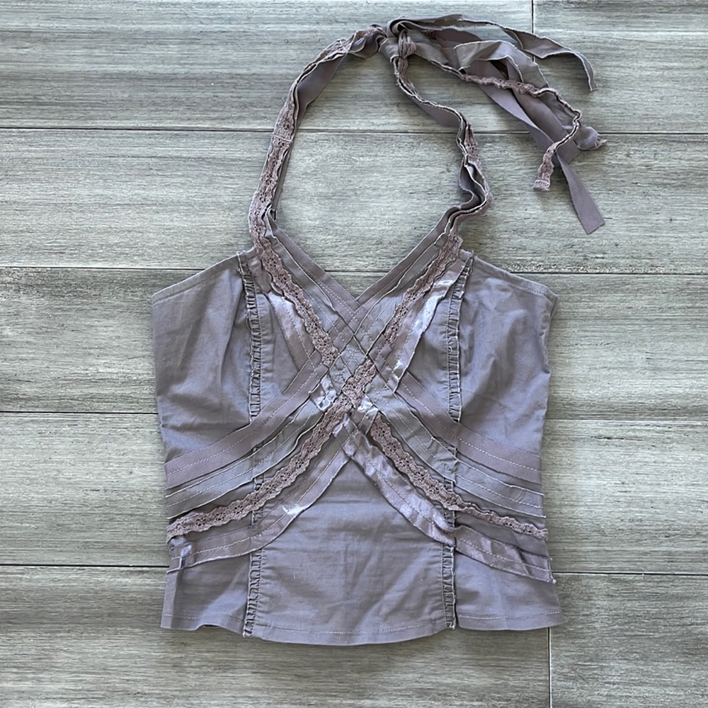 H&M cropped halter top (size 34)